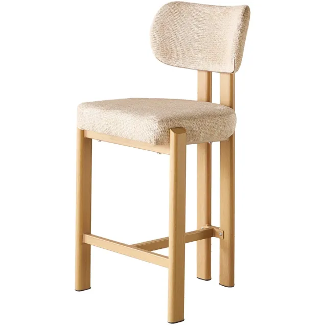 Lizzely Garden & Living SET DEAL 2 stuks: Barkruk Japandi bruin Naomi lichtbruin minimalistische barstoel japanse stijl