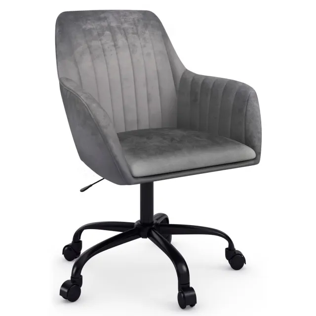 Notio Living Perry2-Bureaustoel Grijs Velours