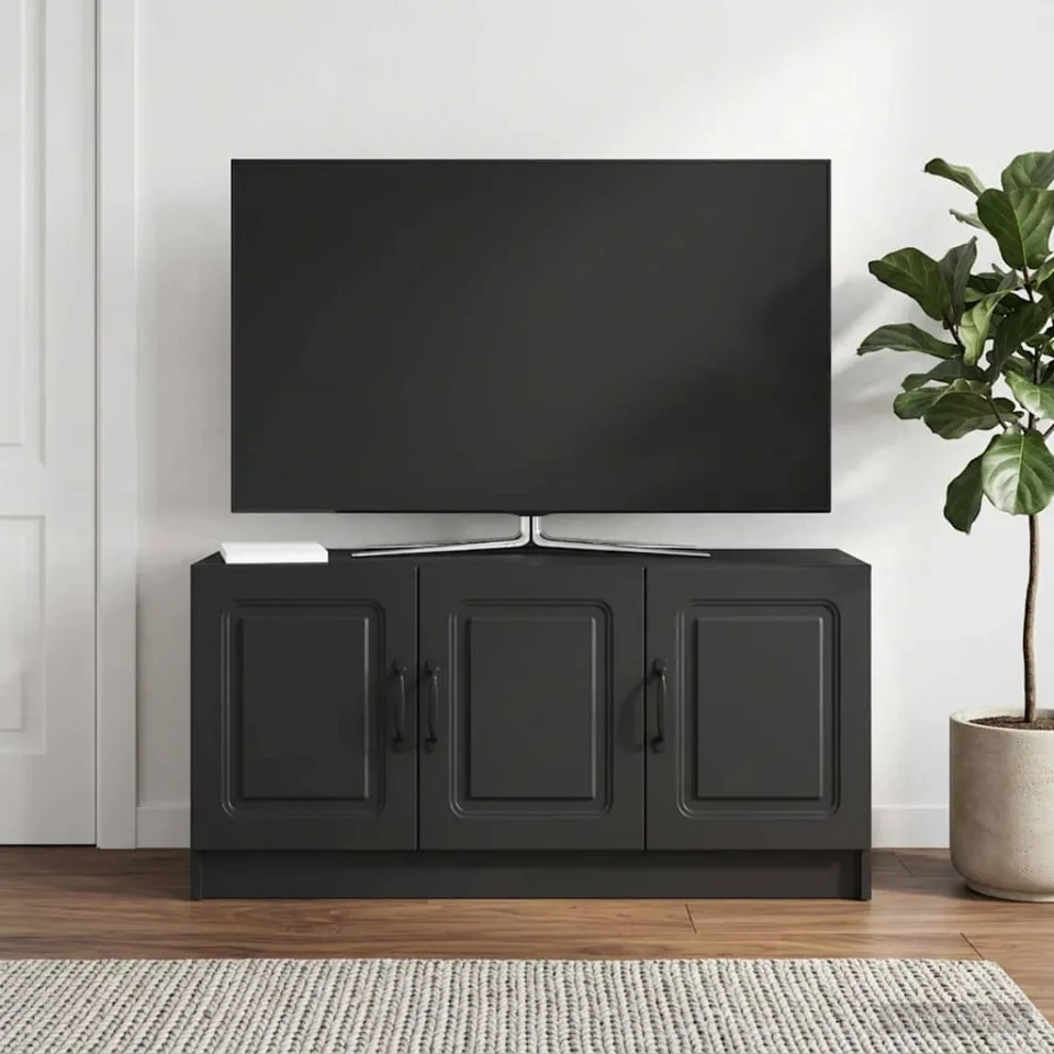 vidaXL TV-kast Zwart 99 x 34,5 x 47 cm Bewerkt hout, foto 4