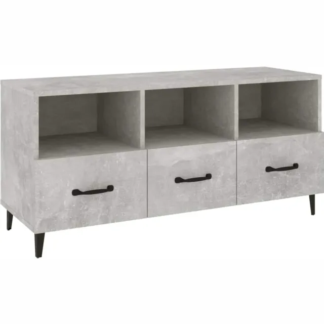vidaXL Tv-meubel 102x35x50 cm bewerkt hout betongrijs