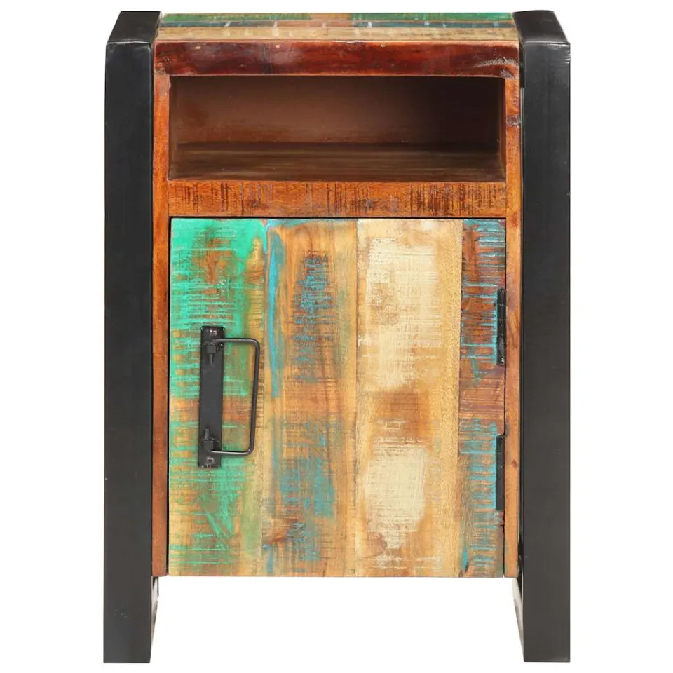 vidaXL Nachtkastje 40x35x55 cm massief gerecycled hout bruin, foto 2