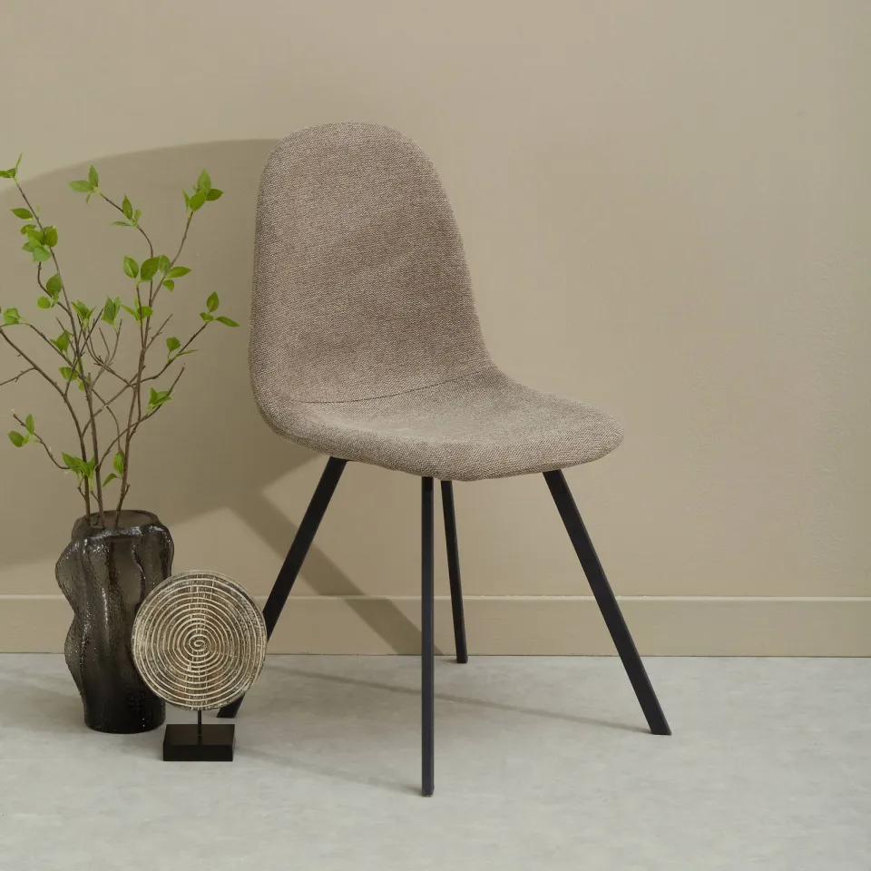 NOUS Living Evan eetkamerstoel taupe, foto 6