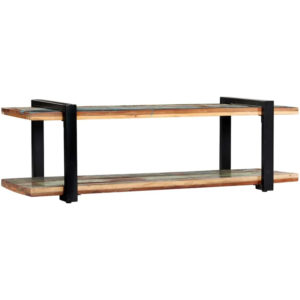 vidaXL Tv-meubel 130x40x40 cm massief gerecycled hout meerkleurig, foto 2