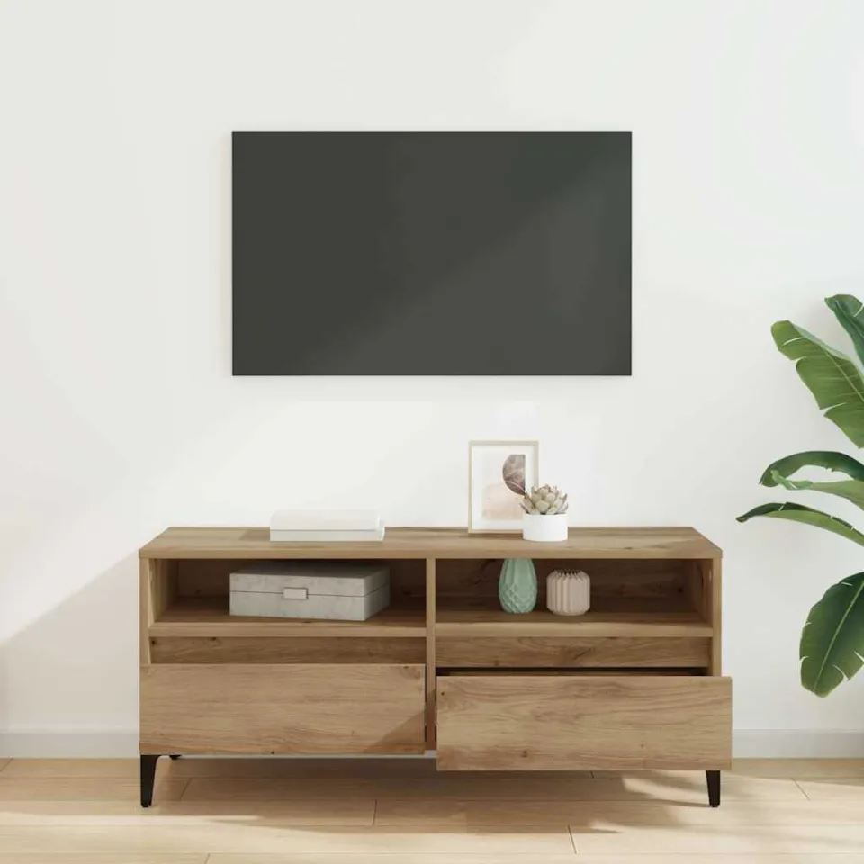 vidaXL TV-kast 100 x 34,5 x 44,5 cm Artisan Eiken, foto 3