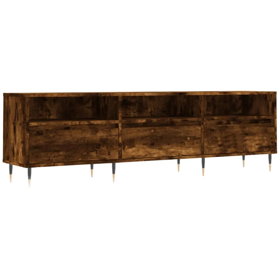 vidaXL Tv-meubel 150x30x44,5 cm bewerkt hout gerookt eikenkleurig, foto 3