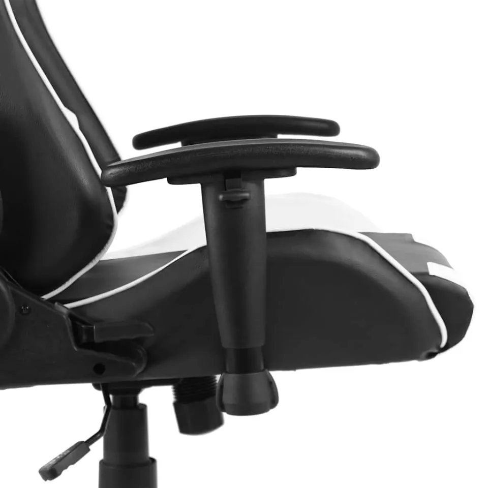 vidaXL Gamestoel draaibaar PVC wit, foto 4