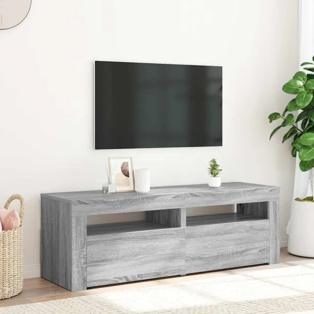vidaXL Tv-meubel met LED-verlichting 120x35x40 cm grijs sonoma eiken, foto 2