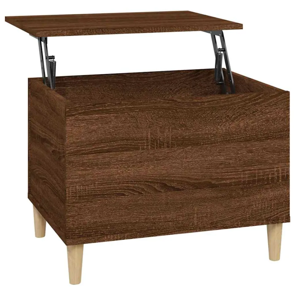 vidaXL Salontafel 60x44,5x45 cm bewerkt hout bruin eikenkleur