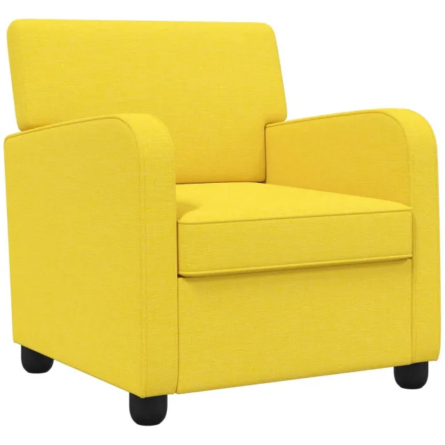 vidaXL Fauteuil - Licht - Geel - Stof Lichtgeel