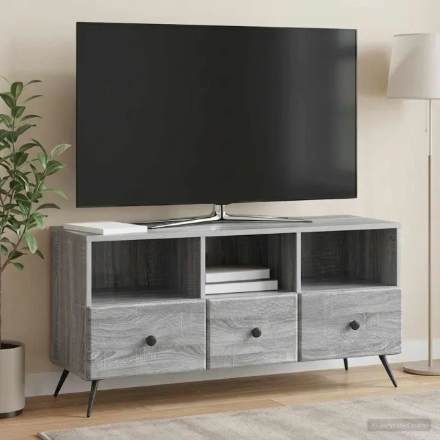 vidaXL TV-kast met lade Grijs sonoma 102 x 34,5 x 50 cm Bewerkt hout
