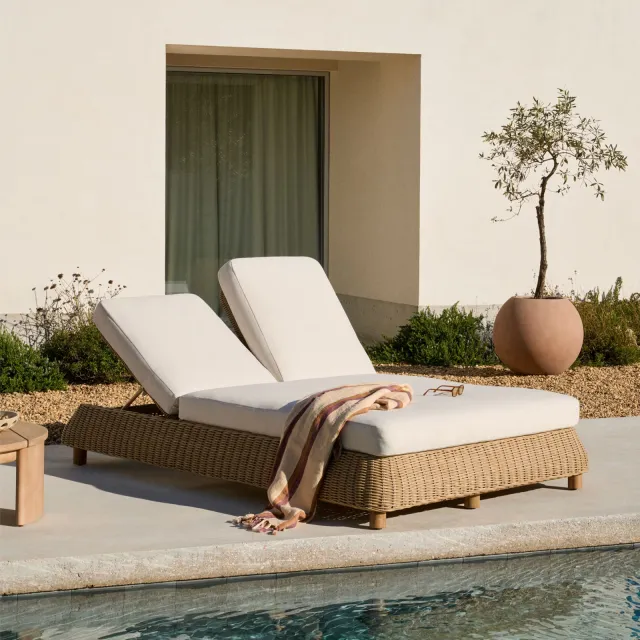 Kave Home Meria 2-persoons ligbed synthetisch rattan, foto 2
