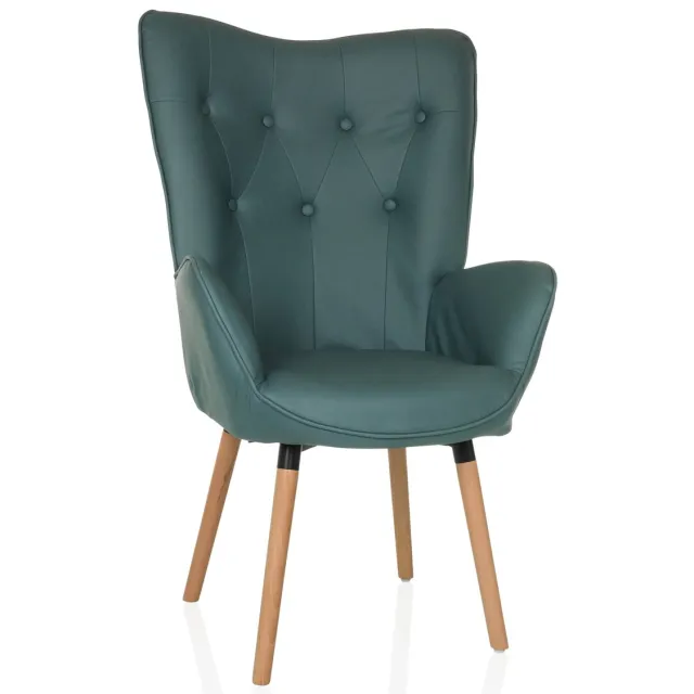 hjh LIVING Oorfauteuil / vintage fauteuil HAVENIO I stof mint hjh LIVING