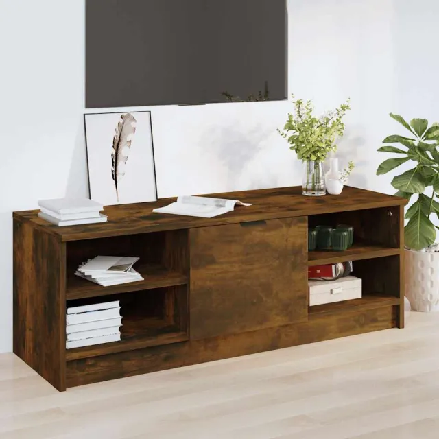 vidaXL Tv-meubel 102x35,5x36,5 cm bewerkt hout gerookt eikenkleurig, foto 2