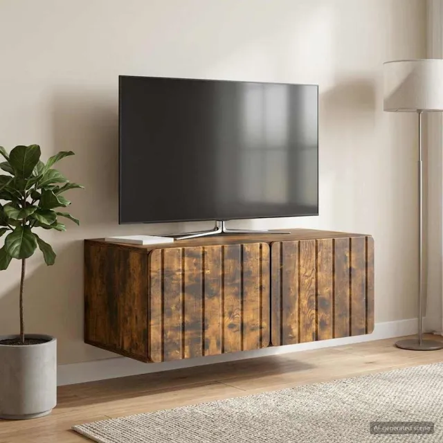 vidaXL Wandbeugel TV-kast 78,5 x 41 x 30 cm Gerookt eiken Bewerkt hout Bruin