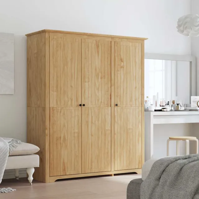 vidaXL Kledingkast BODO Honingbruin 146 x 53,5 x 173 cm Bewerkt hout bruin, foto 2