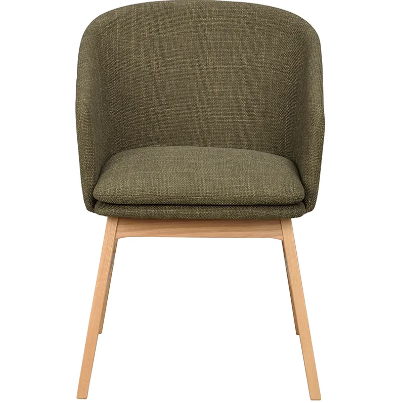 Rowico Home Windham eetkamerstoel groen - naturel eiken onderstel - set van 2