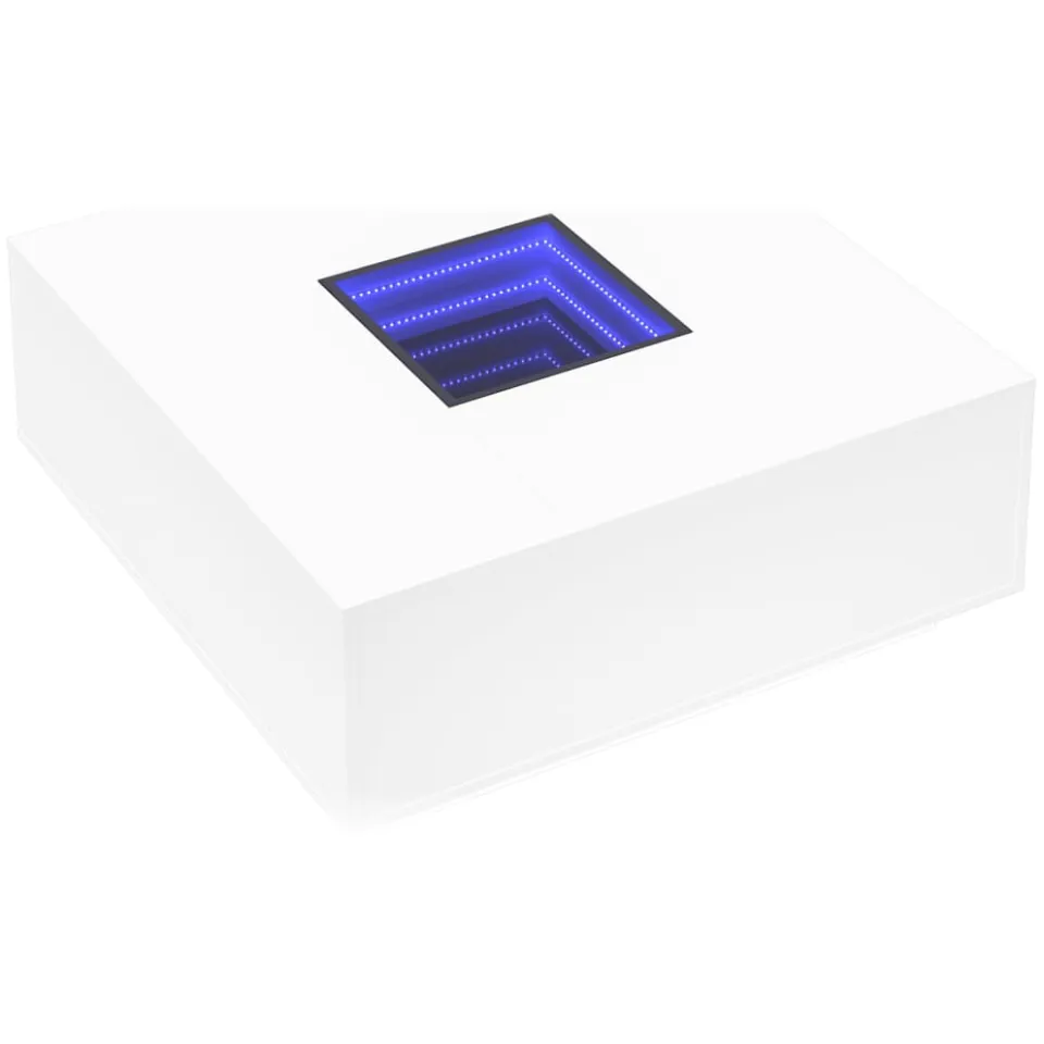 vidaXL Salontafel met Infinity LED 100x100x40 cm wit, foto 4
