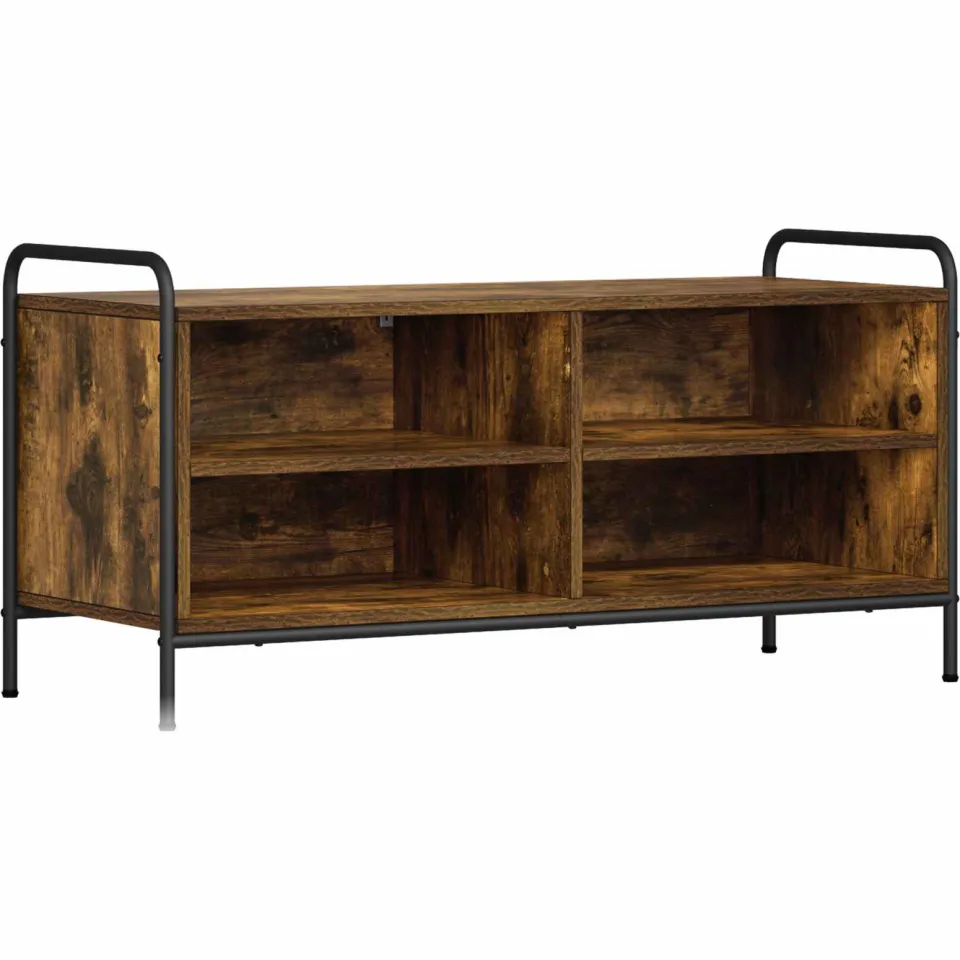 vidaXL Tv-meubel 140 x 39,5 x 50 cm Gerookt eiken Bewerkt hout, foto 3
