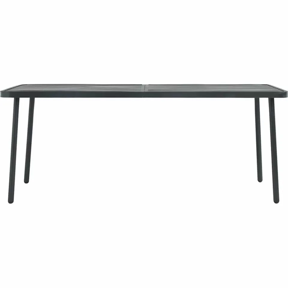 vidaXL Tuintafel 180x83x72 cm staal donkergrijs grijs, foto 2