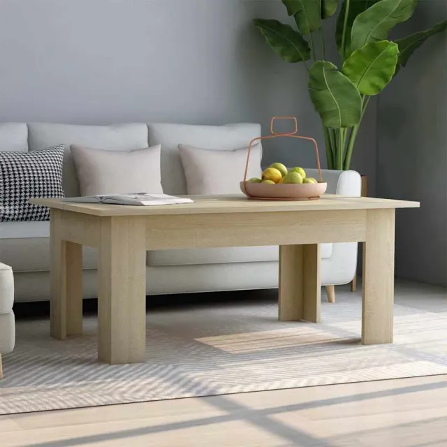 vidaXL Salontafel 100x60x42 cm bewerkt hout sonoma eikenkleurig Bruin