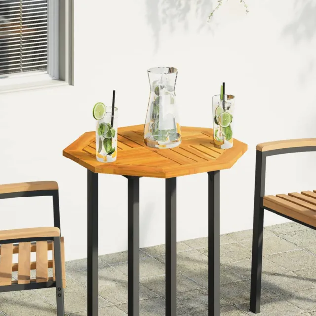 vidaXL Tafelblad achthoekig 60x60x2 cm massief acaciahout bruin, foto 2