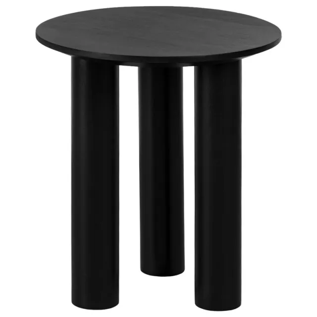 Lewis & Loft Bijzettafel Lian - FSC® Mangohout - Rond ⌀40 cm - Zwart