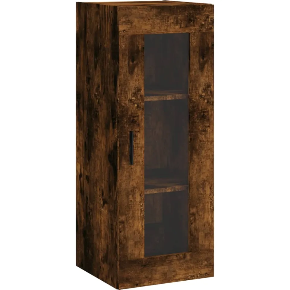 vidaXL Wandkast 34,5x34x90 cm gerookt eikenkleurig Bruin