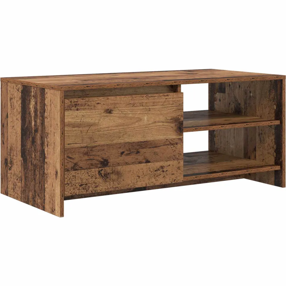 vidaXL Salontafel Oud hout 102 x 50 x 45 cm Bewerkt hout Bruin