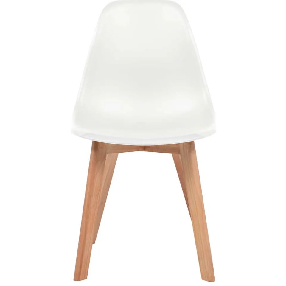 vidaXL Eetkamerstoelen 4 st kunststof wit, foto 2