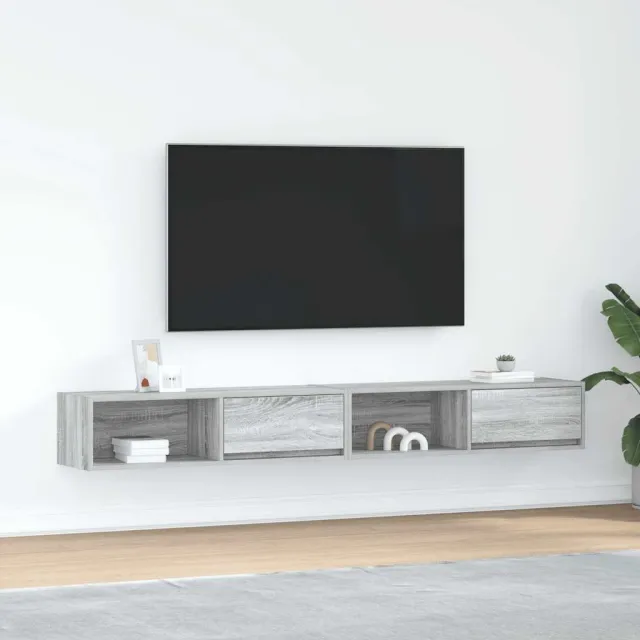 vidaXL Tv-kasten 2 st 100x31x25,5 cm spaanplaat grijs sonoma