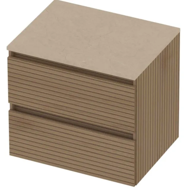 Basic-Line Deck 46 Badmeubelset Greeploos 60x46x58 cm Lamello Oak Sand Stone Beige