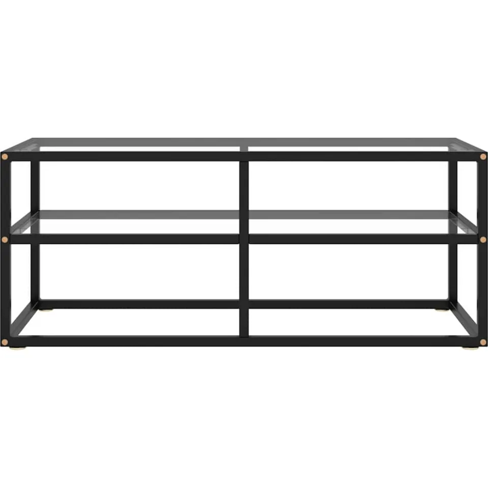 vidaXL Tv-meubel met gehard glas 100x40x40 cm zwart, foto 2