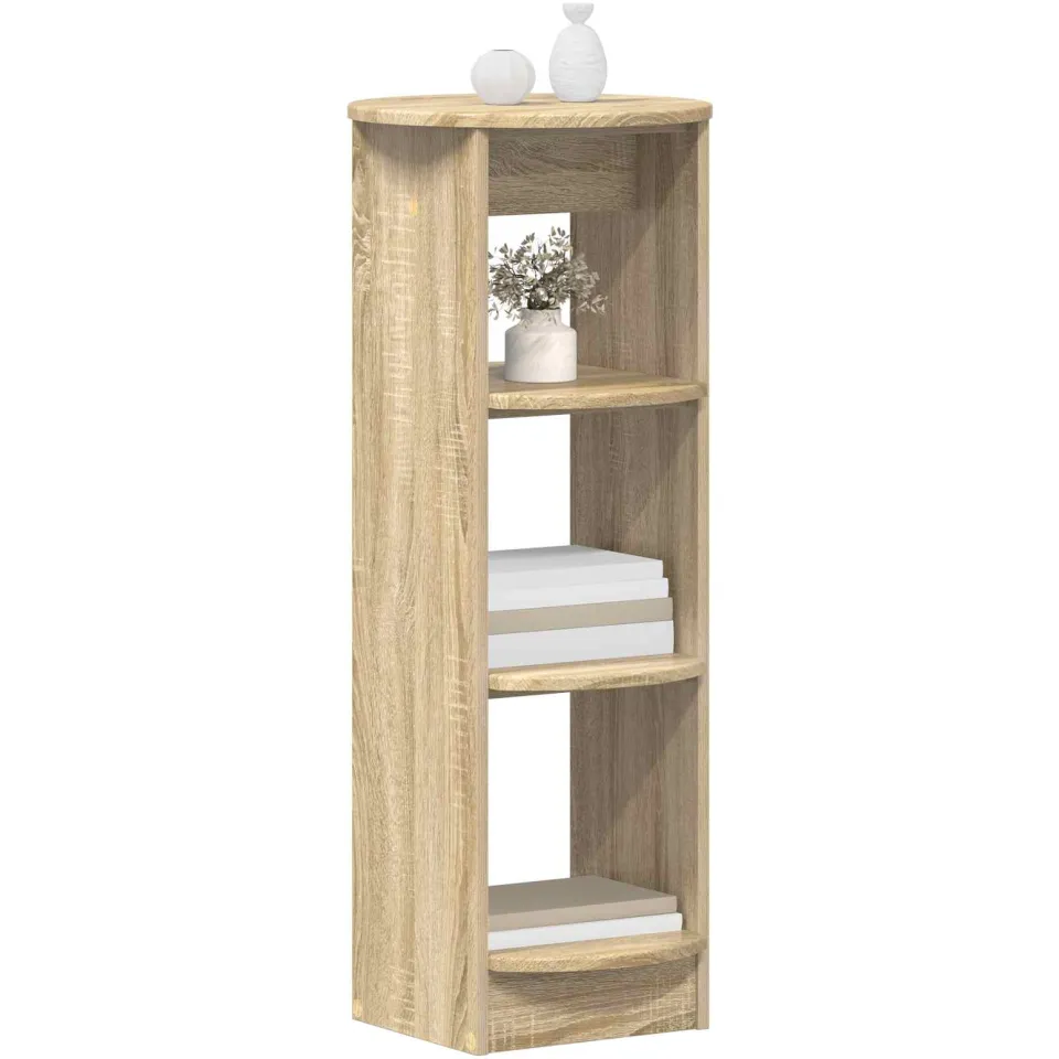 vidaXL Bijzetkast Sonoma Eiken 40 x 40 x 100 cm Geconstrueerd hout Bruin