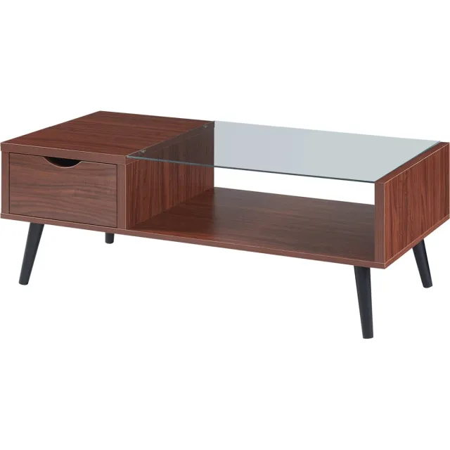 en.casa Salontafel Markaryd 110x50x40 cm walnootkleurig