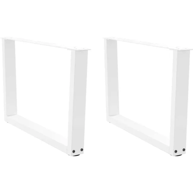 vidaXL Salontafelpoten - 2 - st - V-vormig - 70x(42-43,3) - cm - staal - wit