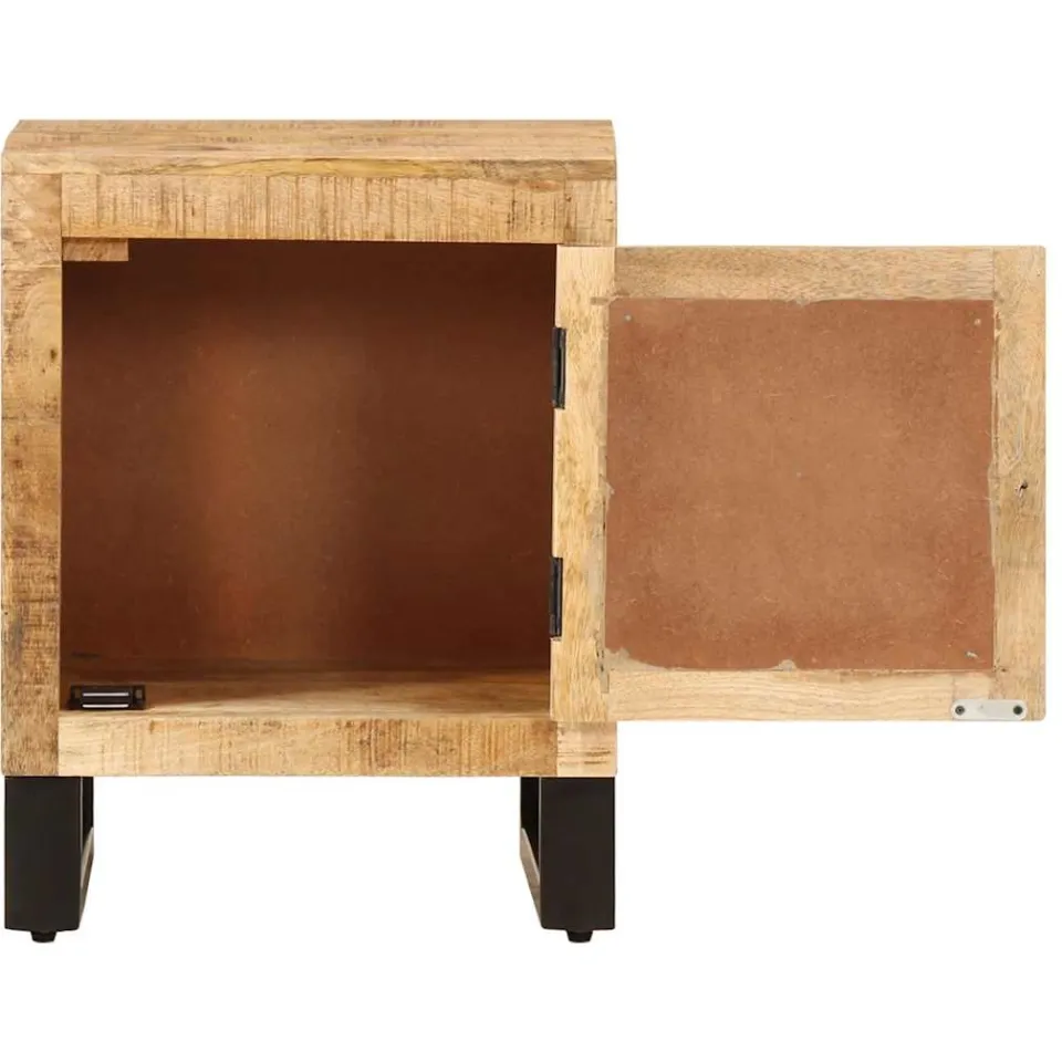 vidaXL Nachtkastje 40x30x50 cm massief mangohout bruin, foto 3