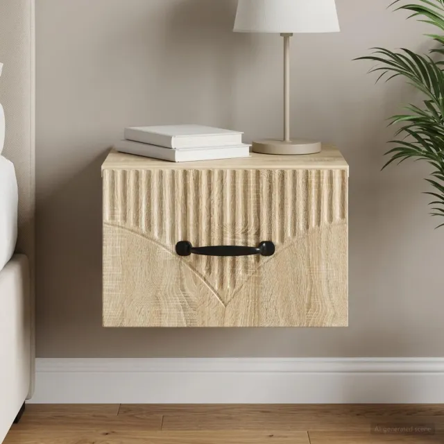 vidaXL Wandbeugel Bedkast Sonoma Eiken 34,5 x 33 x 20 cm Bewerkt hout, foto 2
