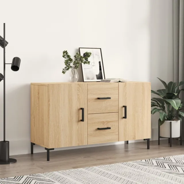 vidaXL Dressoir 100x36x60 cm bewerkt hout sonoma eikenkleurig, foto 2