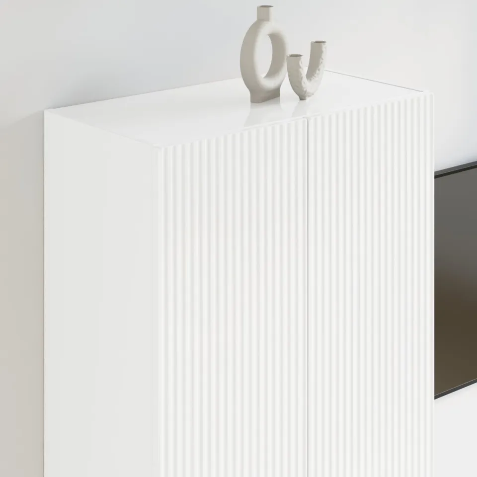 vidaXL TV-wandkast 59,5 x 31 x 100 cm Hoogglans wit Bewerkt hout, foto 4