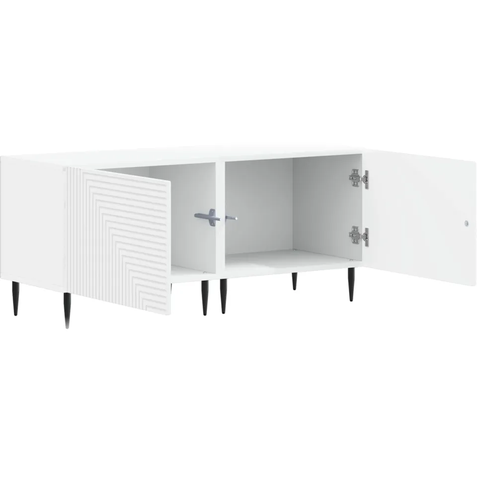 vidaXL Tv-meubel Wit Bewerkt hout, foto 2