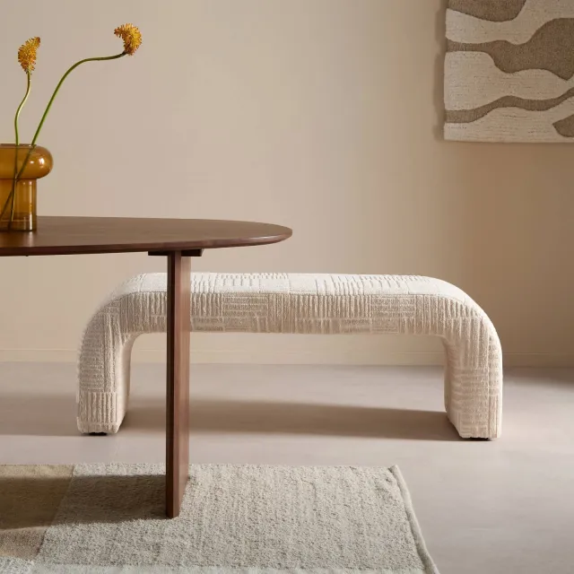 NOUS Living eetkamerbank beige, foto 2