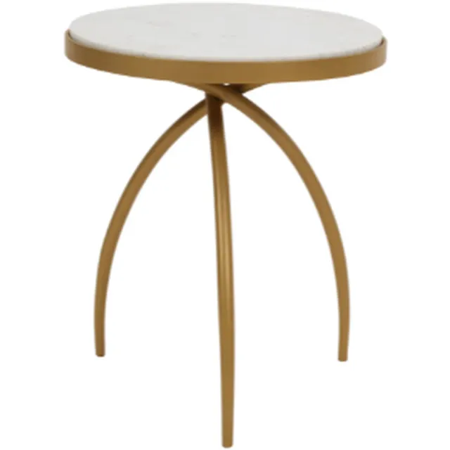 Starfurn Bijzettafel Kay Wit Marmer 40cm