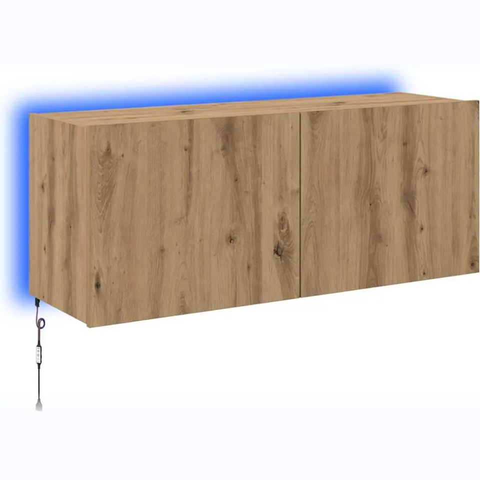vidaXL TV Wandkast Artisan Eiken Bewerkt hout, foto 3