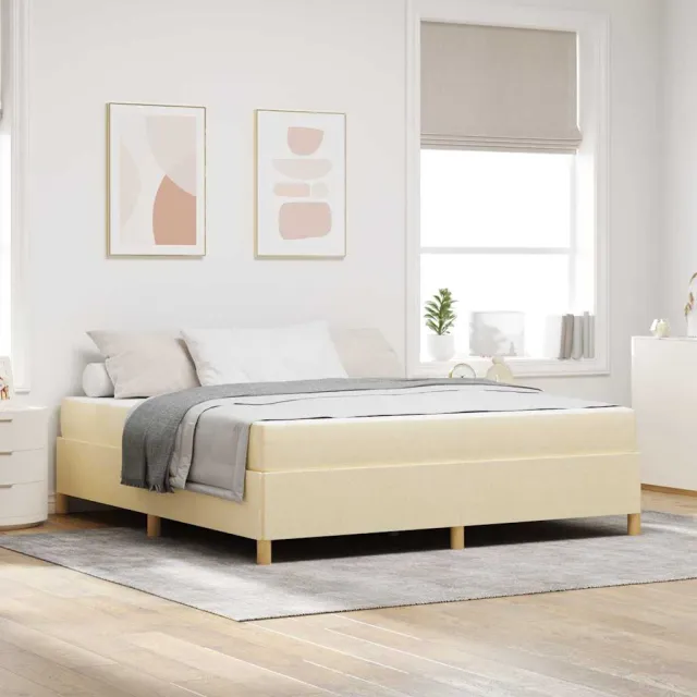 vidaXL Bedframe Crème 180 x 200 cm Stof