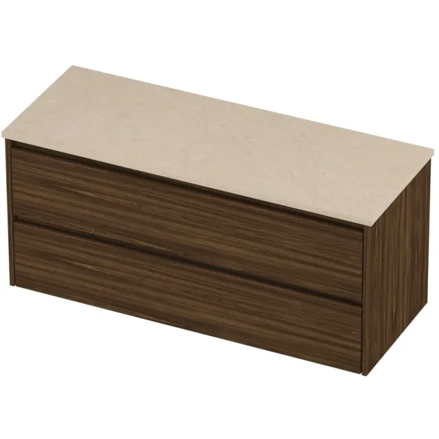 Proline Deck Badmeubelset Hardsteen Symmetrisch 120x46x55 cm Sand Stone Cabana Oak Eiken