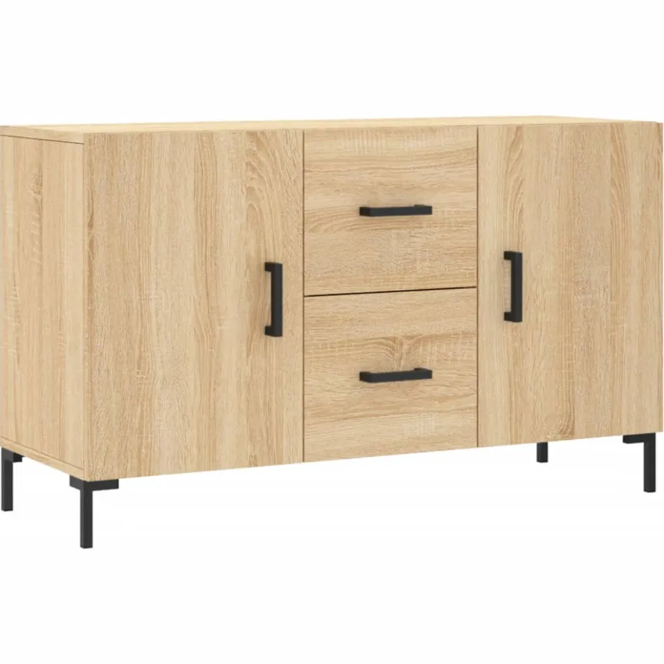 vidaXL Dressoir 100x36x60 cm bewerkt hout sonoma eikenkleurig, foto 3