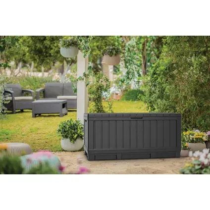Keter Kentwood Opbergbox – Antraciet – 350l - 128x53,6x59cm, foto 3