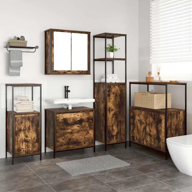 vidaXL Badkamermeubelset 5 st Bruin 36 x 35 x 165 cm Bewerkt hout