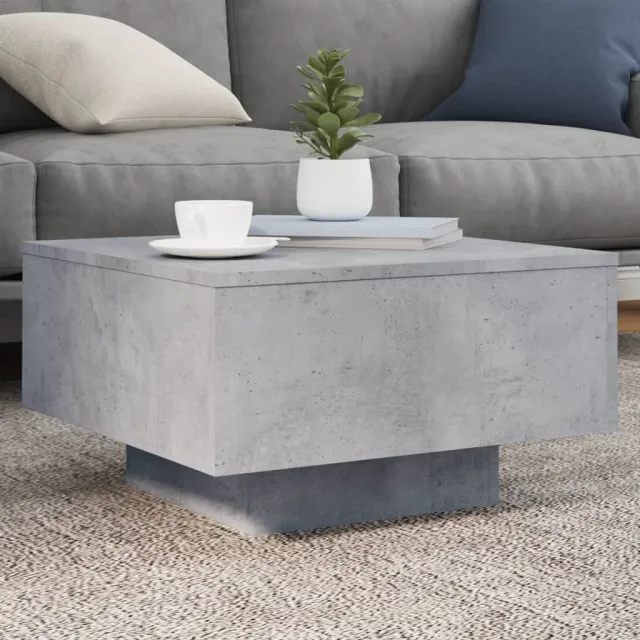 vidaXL Salontafel 55x55x31 cm bewerkt hout betongrijs grijs, foto 2