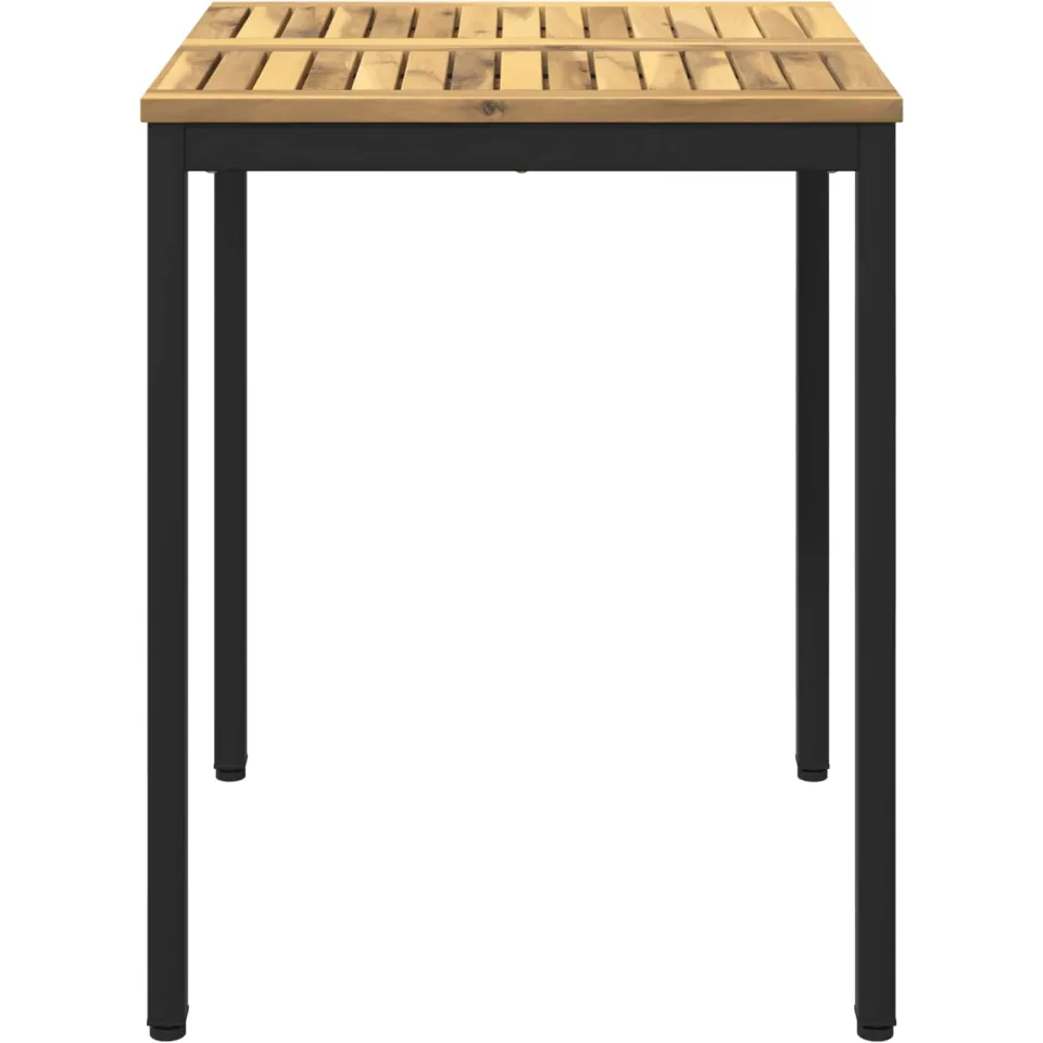 vidaXL Tuindiner tafel NAARDEN Whitewash en zwart 60 x 60,5 x 75 cm Bruin